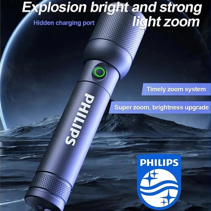 Outdoor Lighting Philips - Philips 6168 Optische Zoom Zaklamp Type-C