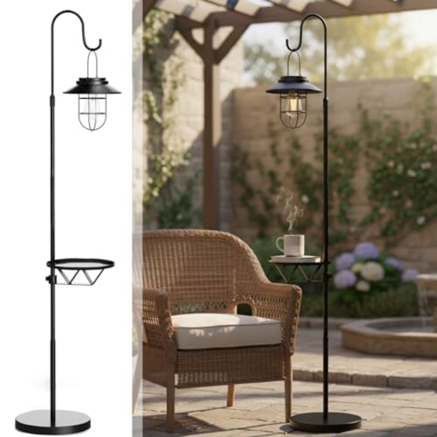 Outdoor Lighting Lamp - Solar tuinlamp met tafeltje, 60 inch