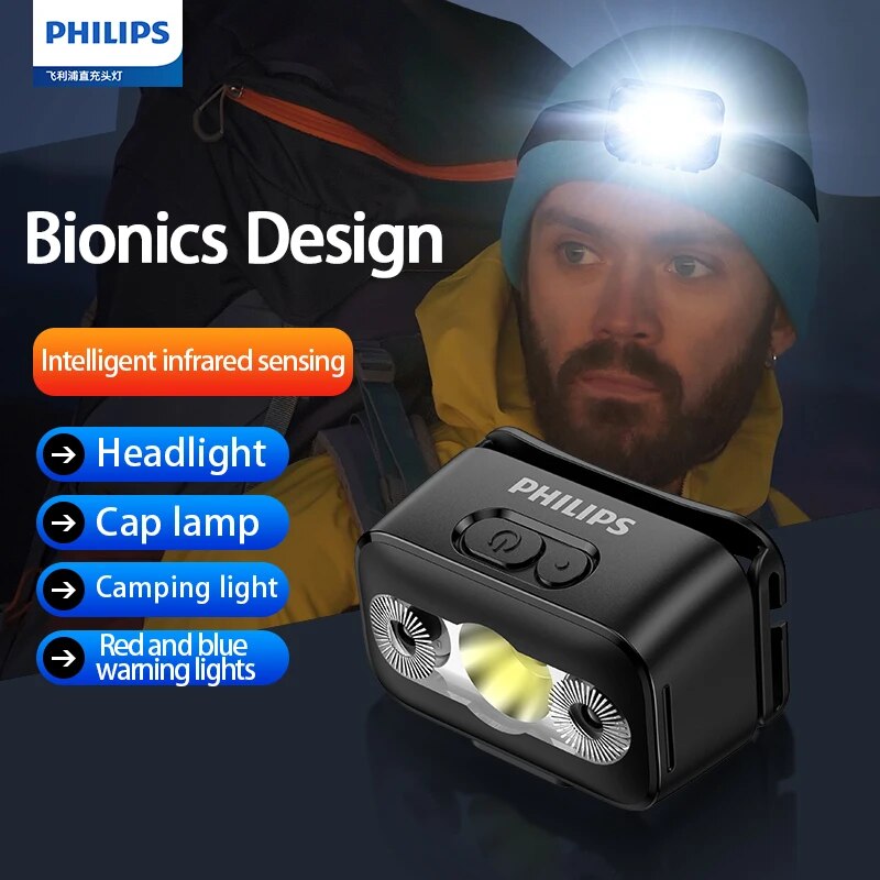 Outdoor Lighting Philips - PHILIPS LED-koplamp Sensorkop Zaklamp Tien soorten
