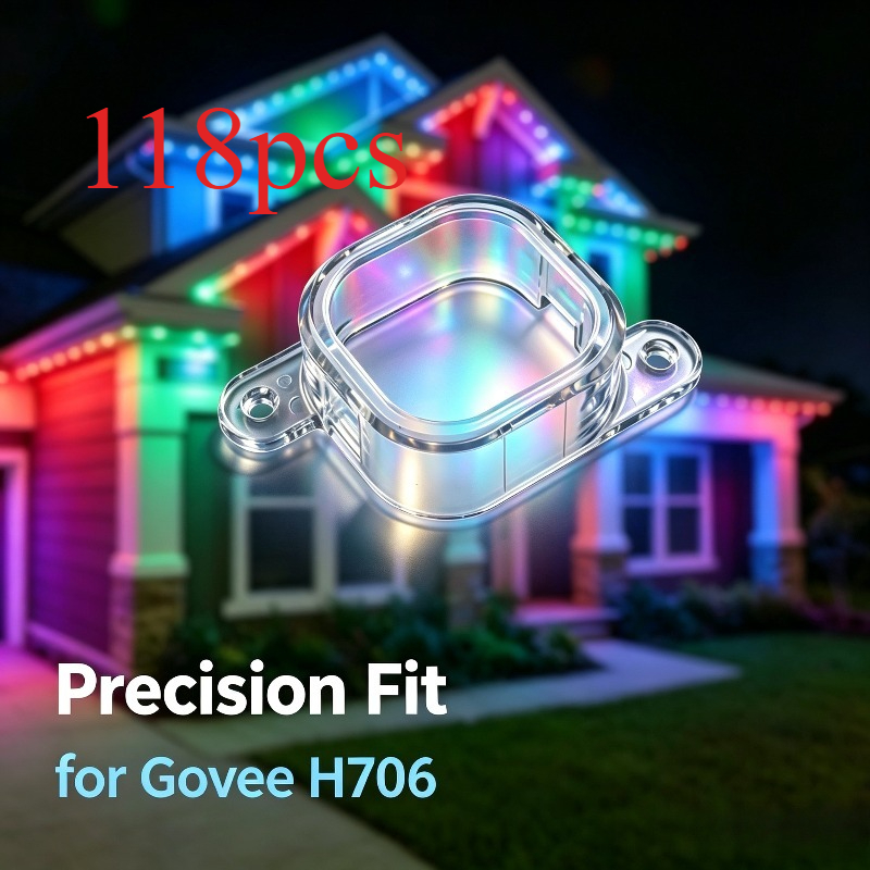 Outdoor Lighting Govee - 118 stuks transparante LED-lichtclips, voor Govee