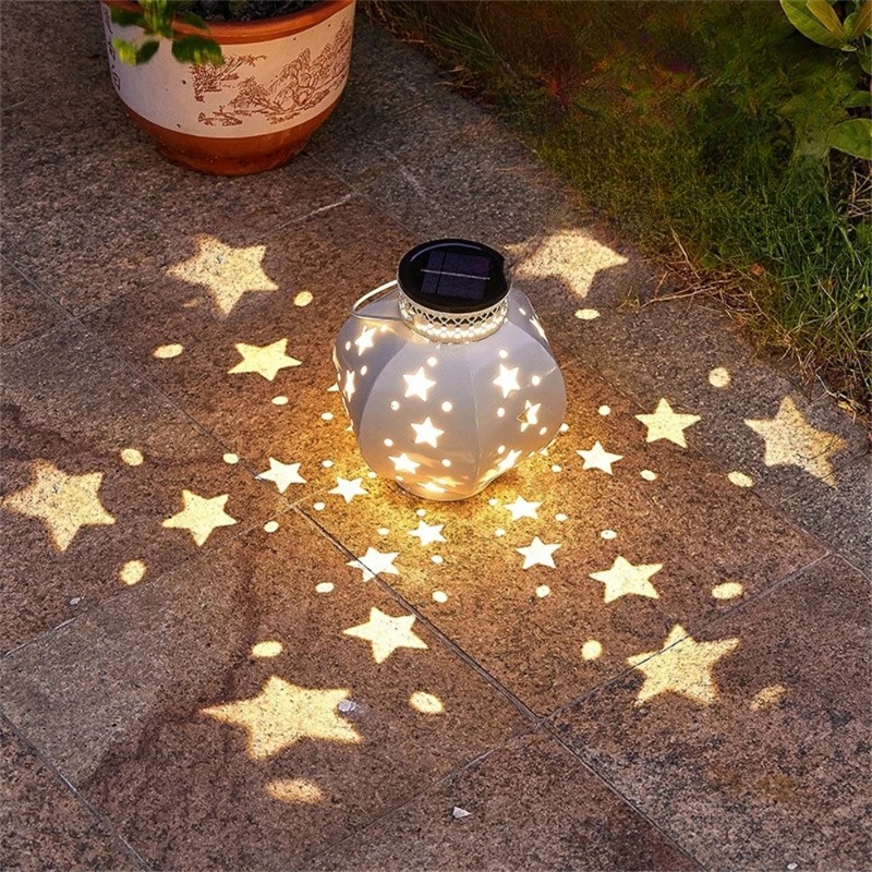 Outdoor Lighting In Ground - Tuinsternprojectorlamp Hangende zonne-verlichting Buiten hangende zonnelantaarns