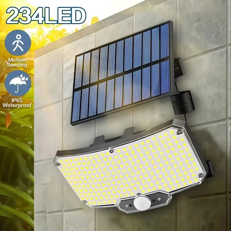 Outdoor Lighting Lamp - 234LED zonne-buitenverlichting bewegingssensor superheldere externe wandschijnwerper