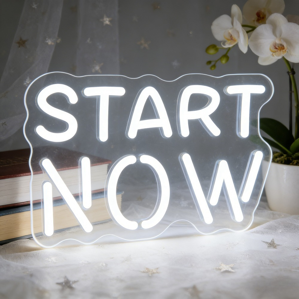 Outdoor Lighting Quotes - Motiverende Start Nu Neon Sign LED
