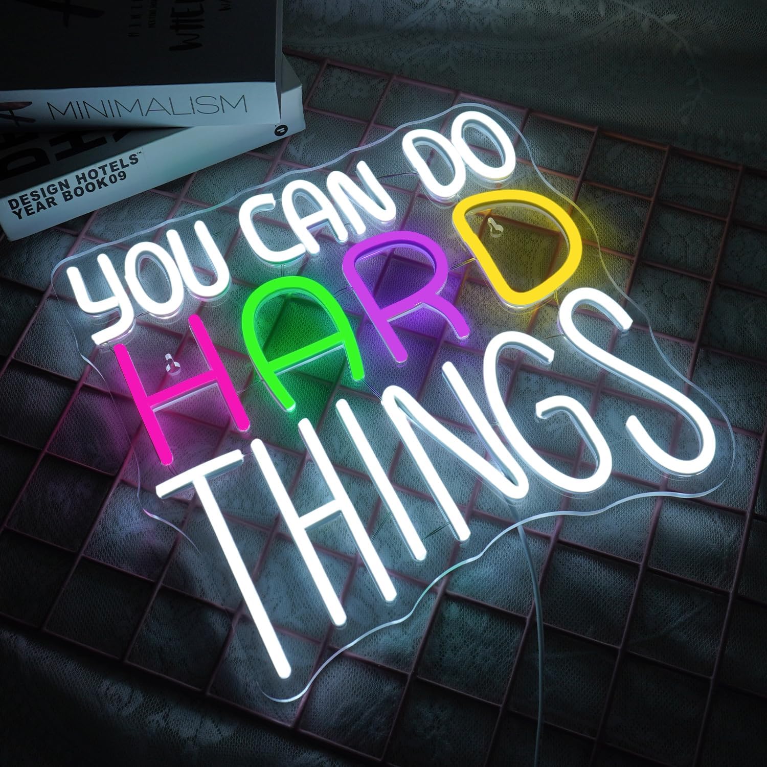 Outdoor Lighting Quotes - Neonbord 'Je kunt moeilijke dingen doen'