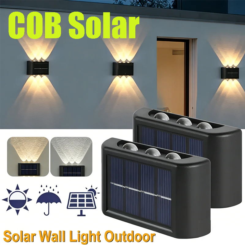 Outdoor Lighting Lamp - COB Solar Wandlamp Buiten Waterdichte zonne-verlichting