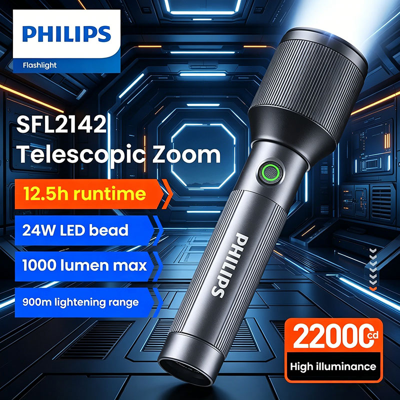 Outdoor Lighting Philips - Philips Sfl2142 Sterk licht Far Shooter-zaklamp