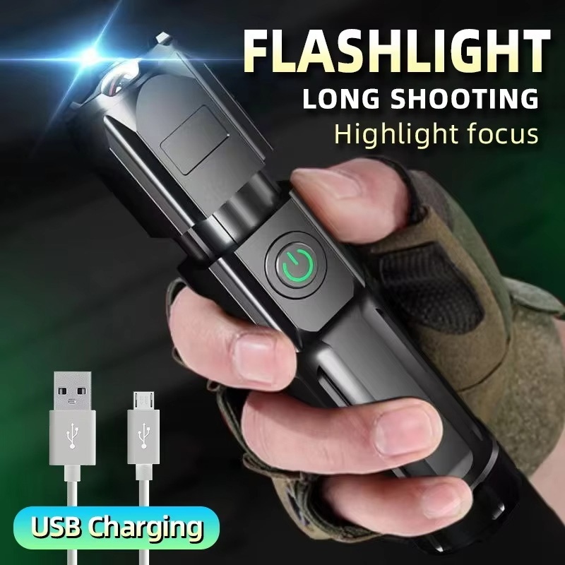 Outdoor Lighting The Range - Multifunctionele USB-lamp Zaklamp USB Oplaadbare LED
