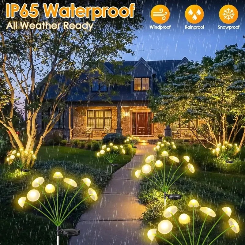 Outdoor Lighting Jellyfish - 6LEDS Solar Mushroom Ambient Lights Waterdichte