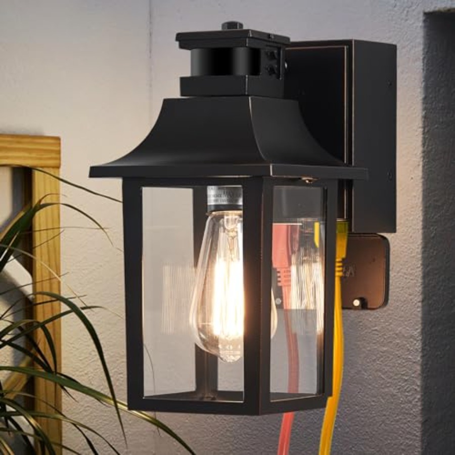 Outdoor Lighting No Outlet - Veranda lamp met GFCI-aansluiting, schemer tot