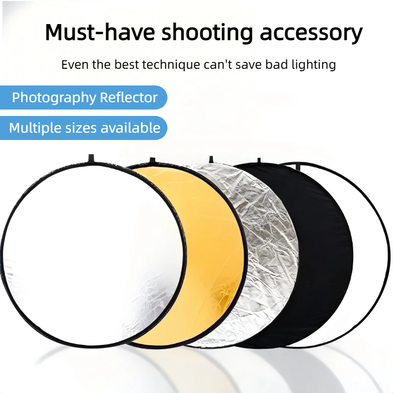 Outdoor Lighting For Photography - 2-in-1 dubbelzijdige goud-zilveren reflector, draagbaar opvouwbaar