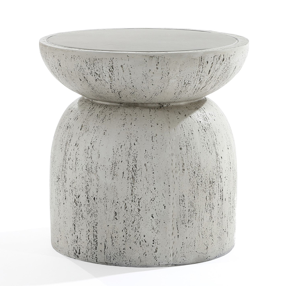 Outdoor Lighting Accent - Moderne rustieke ronde salontafel voor buiten,