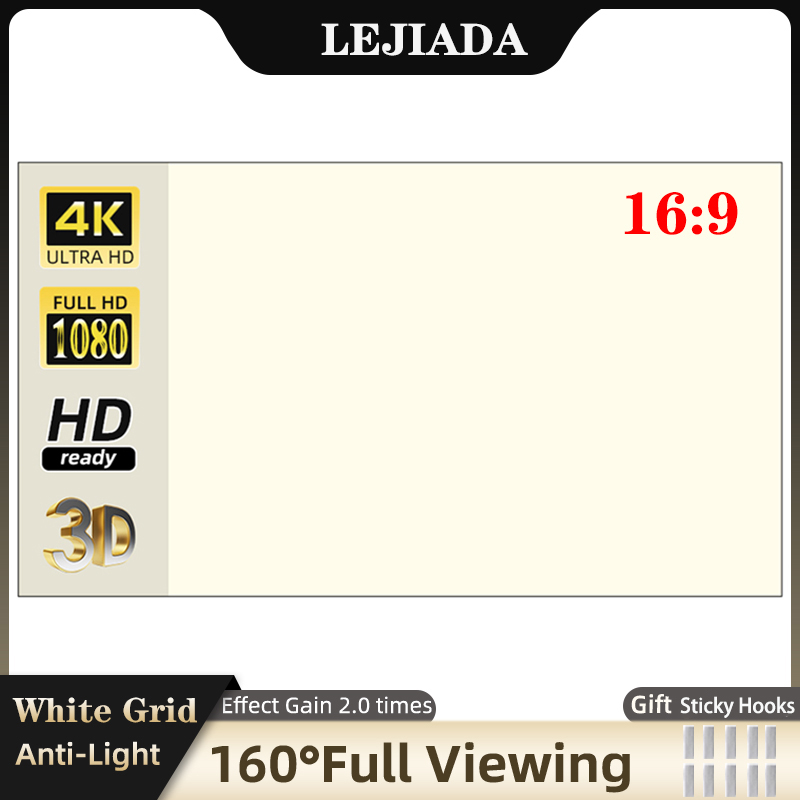 Outdoor Lighting Grid Screen - Lejiada Projectorscherm 60-130 Inch Wit Raster
