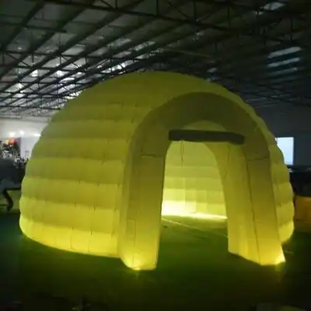 Outdoor Lighting Rental For Party - Witte opblaasbare iglo-tent voor buitengebruik voor