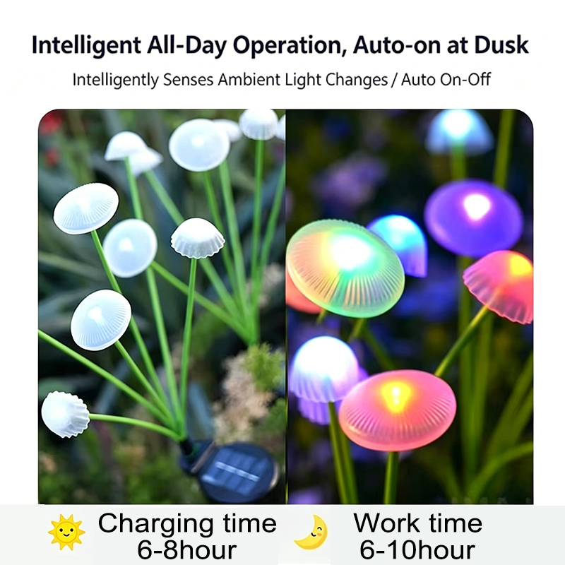 Solar Jellyfish Mushroom Light - Outdoor Lighting Jellyfish recensie en prijs