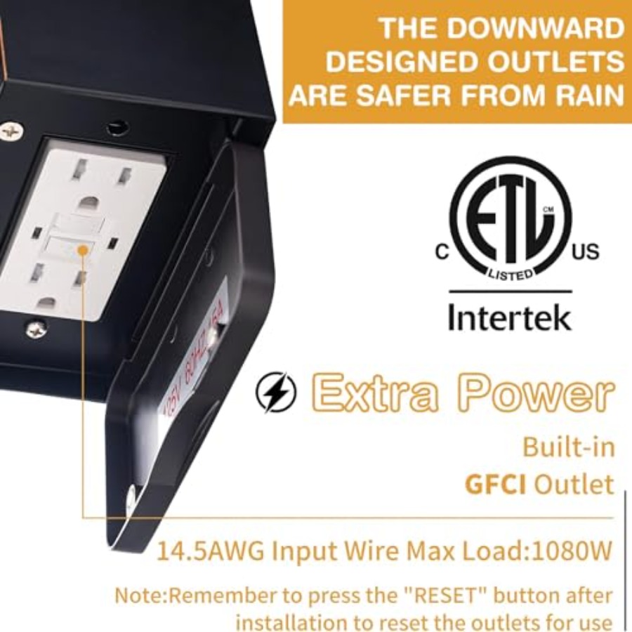 Verandalampen met GFCI-aanslui - Outdoor Lighting No Outlet recensie en prijs