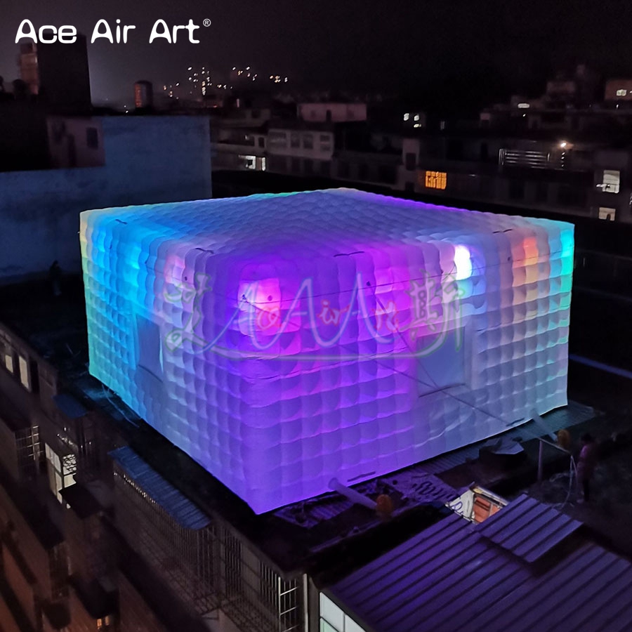 Opblaasbare kubustent met LED- - Outdoor Lighting No Outlet recensie en prijs