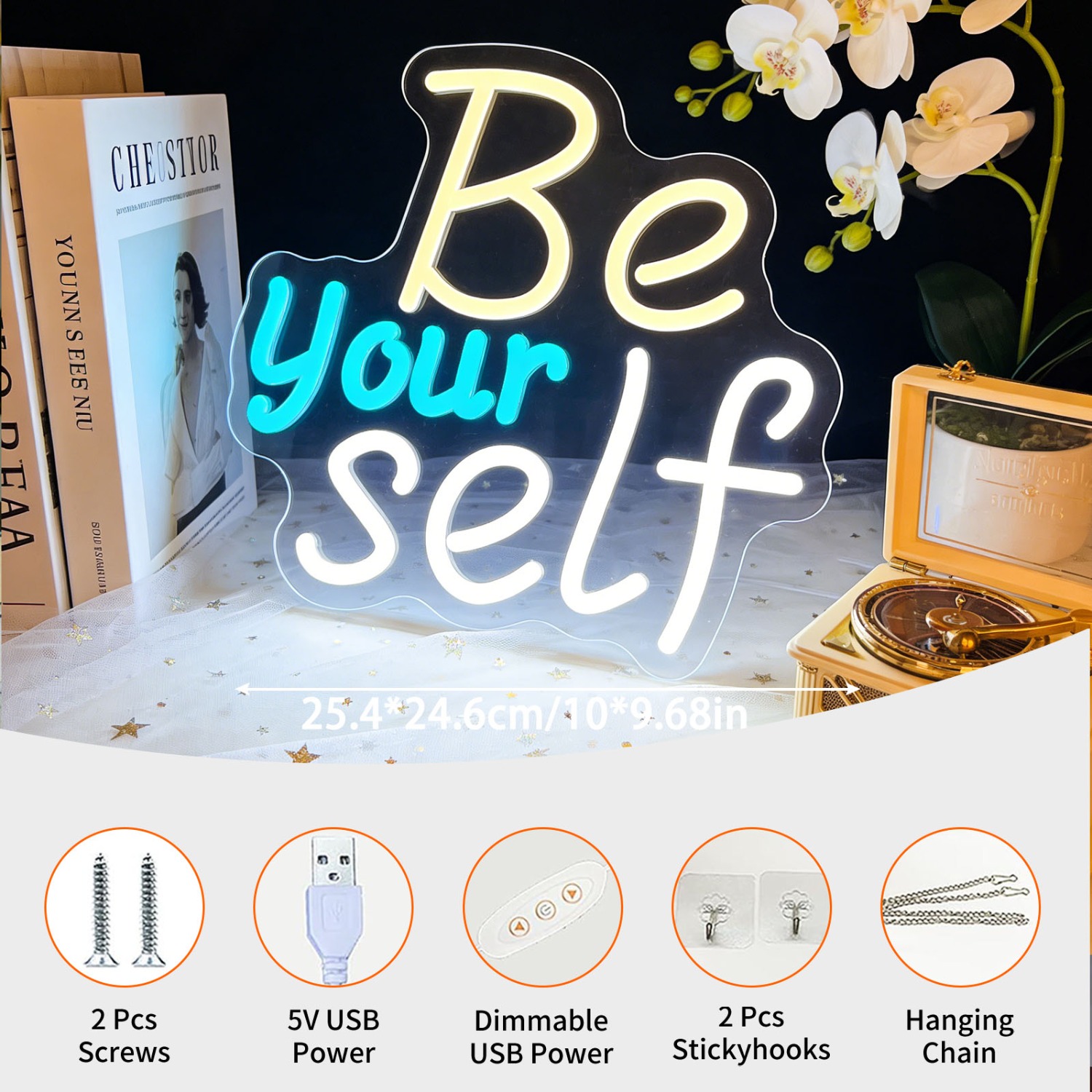 Inspirerend Be Yourself Neon S - Outdoor Lighting Quotes recensie en prijs