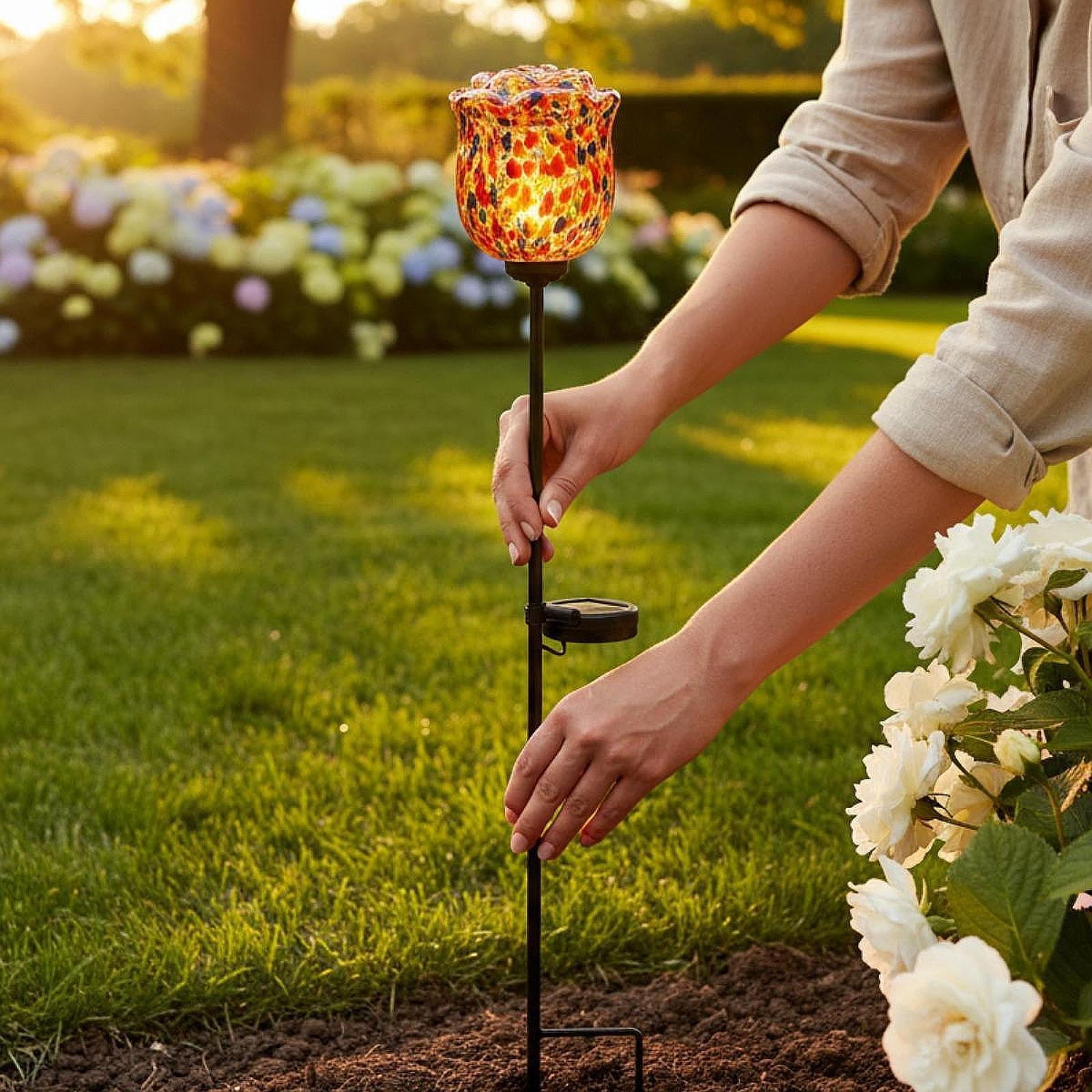 Outdoor Solar Rose Light Water - Outdoor Lighting Accent recensie en prijs