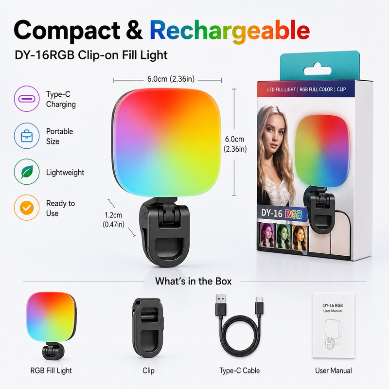 Draagbare RGB LED-vullichtlamp - Outdoor Lighting For Photography recensie en prijs