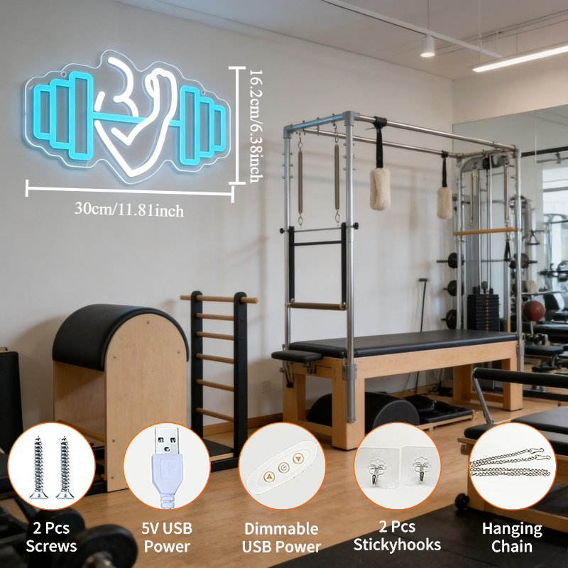 Biceps Dumbbell Neon Sign LED  - Outdoor Lighting Quotes recensie en prijs