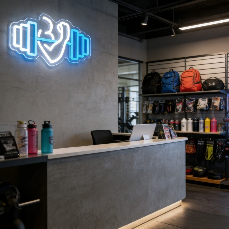 Biceps Dumbbell Neon Sign LED  - Outdoor Lighting Quotes recensie en prijs