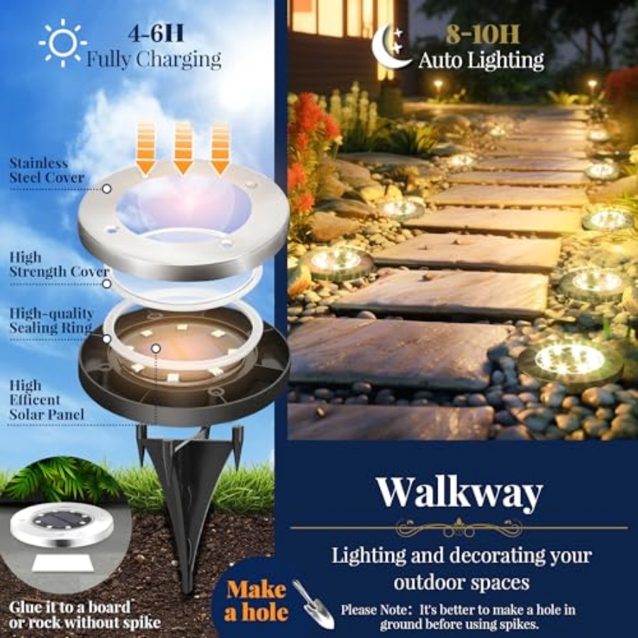 Solar Ground Lights Solar Ligh - Outdoor Lighting In Ground recensie en prijs